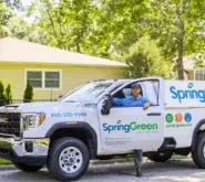 SpringGreen franchise owner stepping out of SpringGreen truck