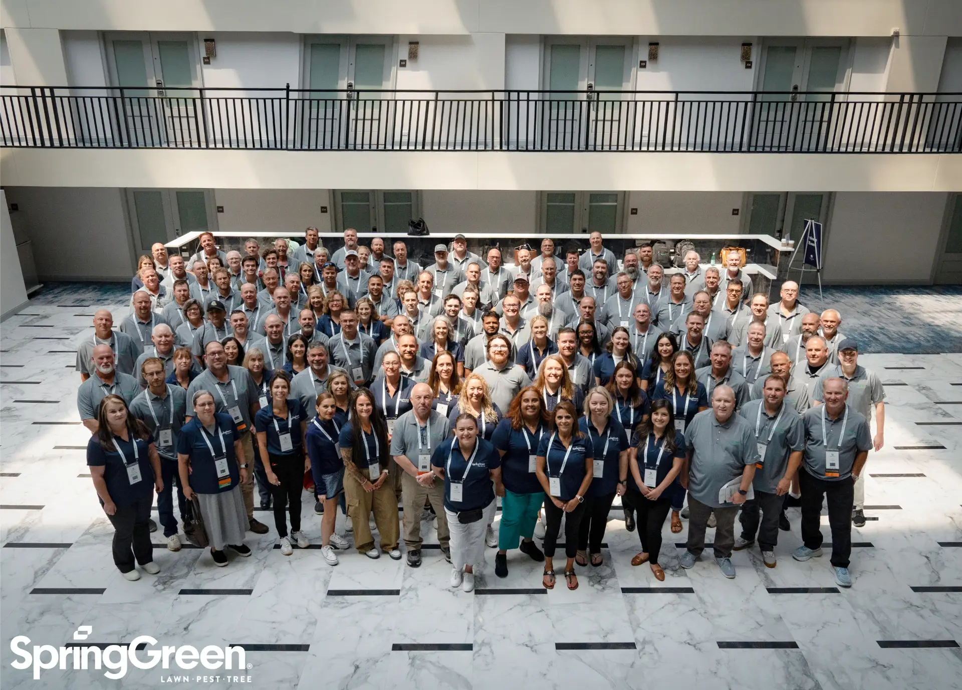 Group photo of all SpringGreen franchise owners and the corporate support staff at the 2025 National Training Conference